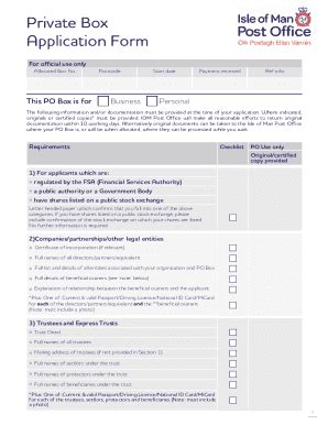 Fillable Online PO Box Application Brochure Fax Email Print PdfFiller