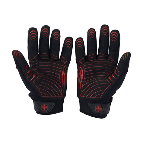 West Coast Choppers Por Vida Gloves Blackred