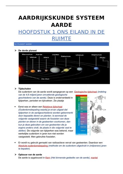 Aardrijkskunde Samenvatting Systeem Aarde Hoofdstuk 1 Ons Eiland In De