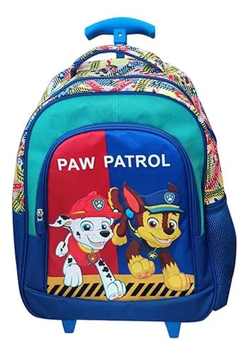 Morral escolar Mochila Con Carro Paw Patrol diseño azul MercadoLibre