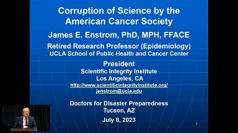 Corruption Of Science By The American Cancer Society Youtube