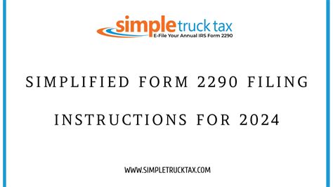 Simplified Form Filing Instructions For