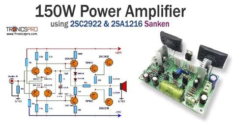 150w Amplifier Circuit Diagram Using 2sc2922 And 2sa1216 Circuit Diagram Amplifier Subwoofer