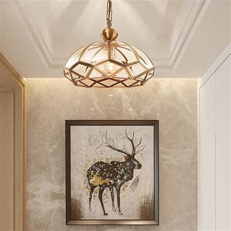 Buy Citra Light Brass Vintage Gold Glass Pendant Ceiling Light Warm