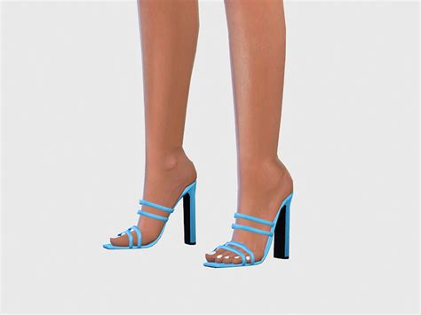 The Sims Resource Strappy Heeled Mules S75