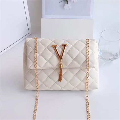 Bolso Peque O Cuadrado Para Mujer Bandolera De Hombro Con Cadena Estilo