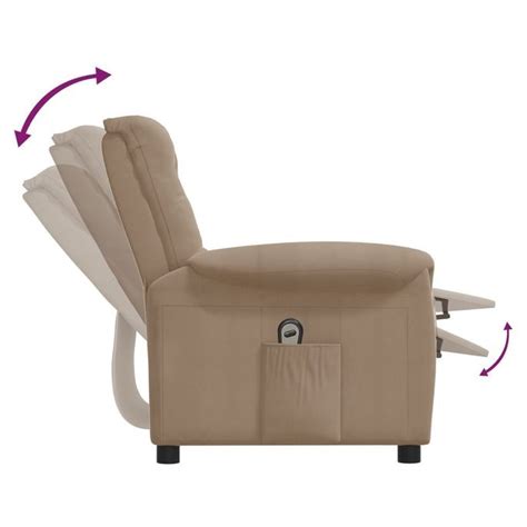 Home Fauteuil Inclinable Lectrique Taupe Tissu Microfibre