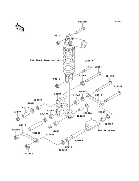 Suspension Pour Ninja Zx R Zx B F Noir Esprit Kawasaki La