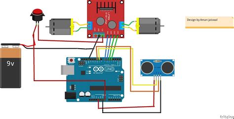 Obstacle Avoiding Robot Using Arduino Uno Circuit Diagram Ob