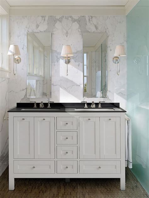 48" White Double Sink Vanity Cabinet - Backsplash.com | Double sink vanity, Double vanity ...