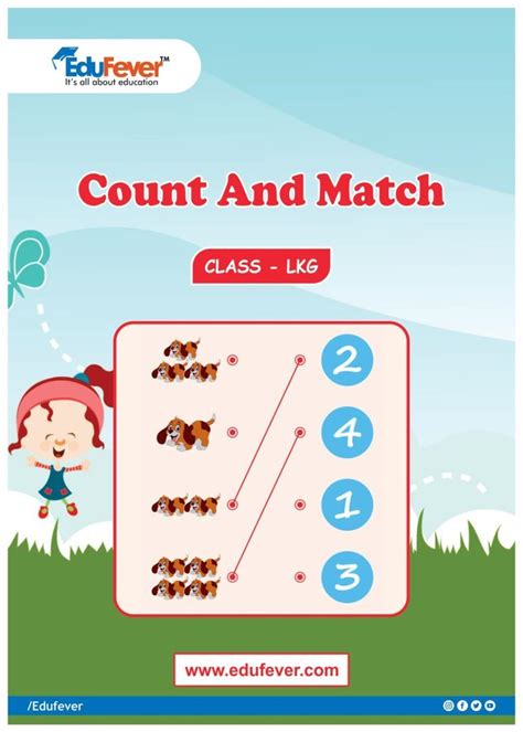 Count And Match Fun Lkg Maths Worksheets