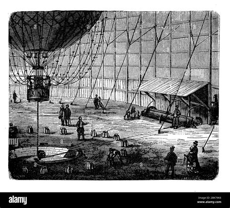 History Aviation Airship Henri Fard High Resolution Stock