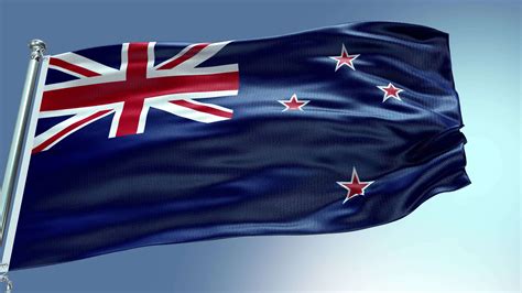 K Render New Zealand Flag Video Waving In Wind New Zealand Flag Wave