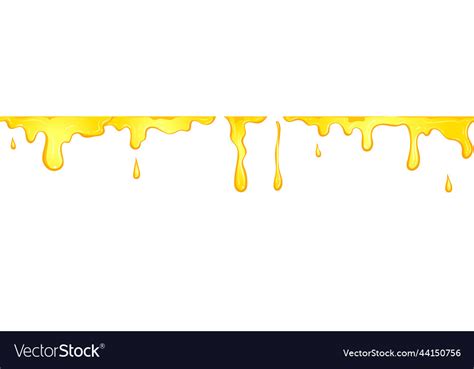 Yellow dripping paint Royalty Free Vector Image