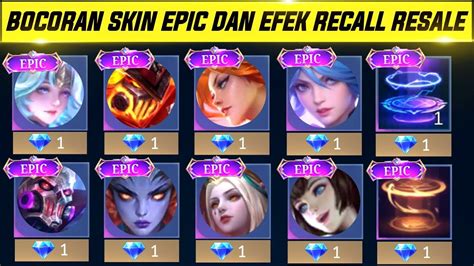 BOCORAN RESALE SKIN EPIC LIMITED DAN EFEK RECALL BELI 1 DIAMOND AJA