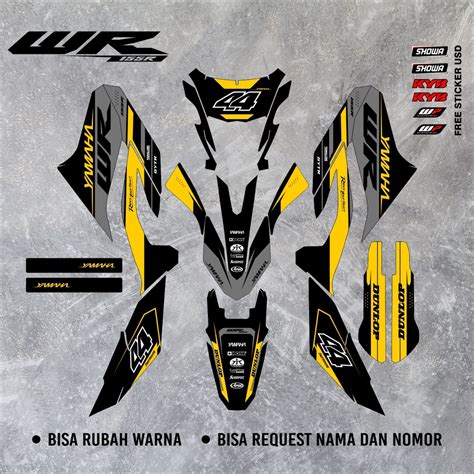 Jual NEW DESAIN STICKER DECAL YAMAHA WR 155 KEREN FULL BODY BAHAN