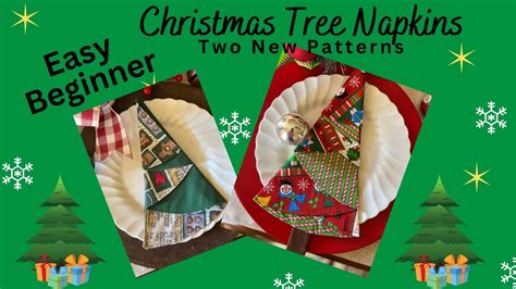 ADORABLE EASY DIY Folded CHRISTMAS TREE NAPKIN Tutorial Perfect