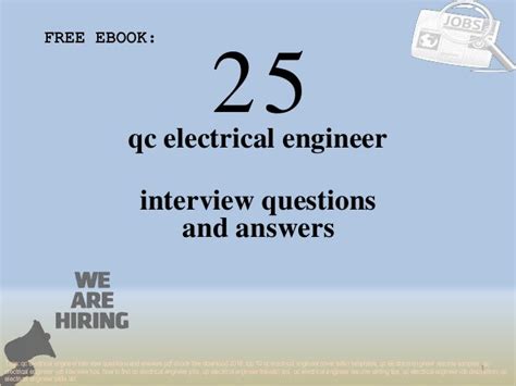 Top 25 Qc Electrical Engineer Interview Questions And Answers Pdf Ebook Free Download