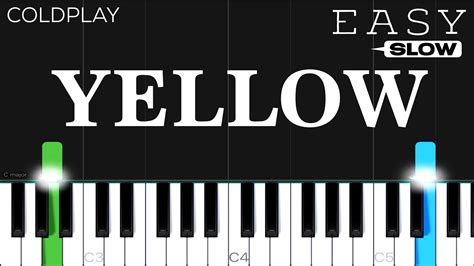 Coldplay Yellow Slow Easy Piano Tutorial Youtube