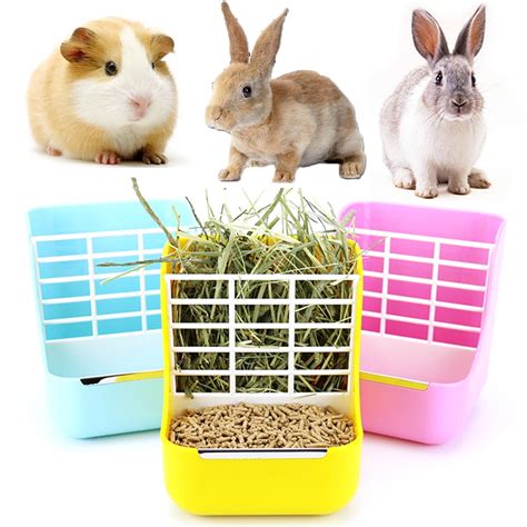 Dengjunhu Bunny Hay Feeder for Cages, Rabbit Hay Feeder, Bunny Hay Feeder, Guinea Pig Hay Feeder ...