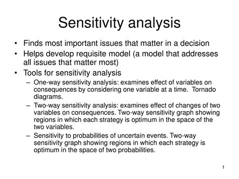 Ppt Sensitivity Analysis Powerpoint Presentation Free Download Id