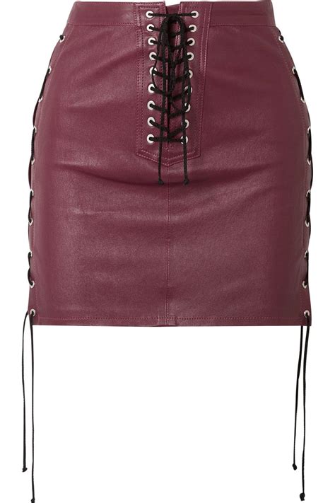 Unravel Project Lace Up Leather Mini Skirt Women S Mini Skirts Skirts