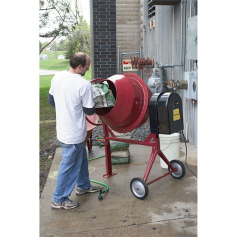 Northern Industrial Portable Cement Mixer — 6 Cubic Ft 1 Hp Model