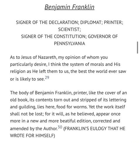 Benjamin Franklin Signer Of The Declaration Diplomat Printer