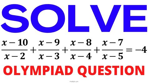 Solve This Math Olympiad Question Rational Equation Youtube