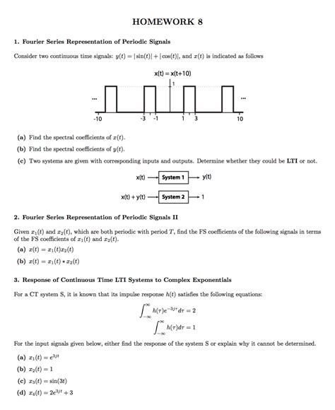 Solved Fourier Series Representation Of Periodic Signals Chegg