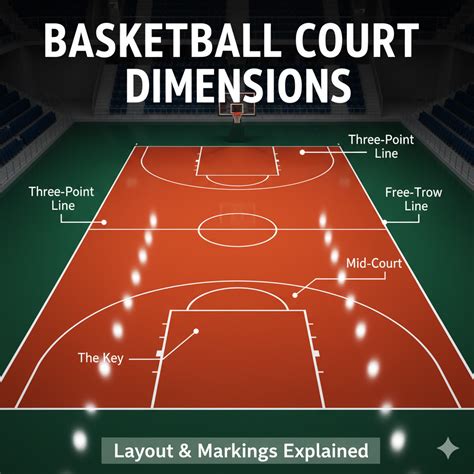 basketball court size dimensions layout  markings explained
