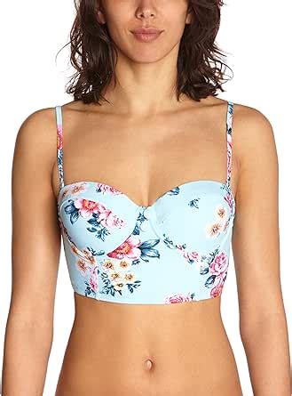 Amazon Seafolly Women S Rose Long Line Bustier Bikini Top Vintage