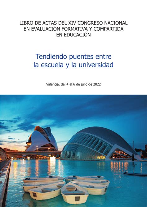 Pdf Libro De Actas Del Xiv Congreso Nacional En Evaluaci N Formativa