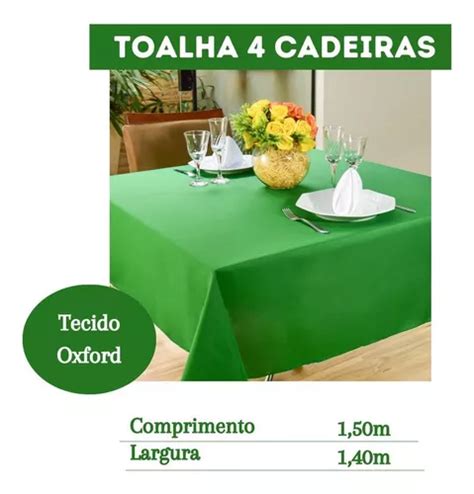 Toalha De Mesa Quadrada Lugares Lisa Verde Tecido Oxford Frete Gr Tis