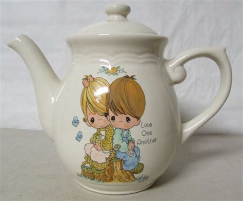 Precious Moments Love One Another Teapot 1984 Etsy