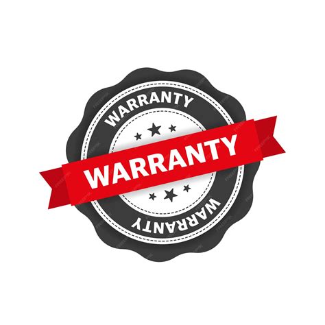 Premium Vector Red Warranty Stamp Flat Design Check Mark Icon