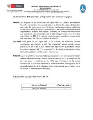 Informe evaluación de plan de publicidad educacion primaria PDF