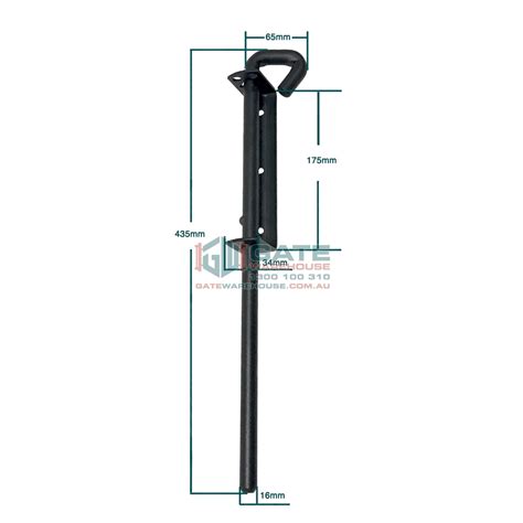 435mm Heavy Duty Steel Drop Bolt (Black) - Gate Warehouse - Aluminium ...