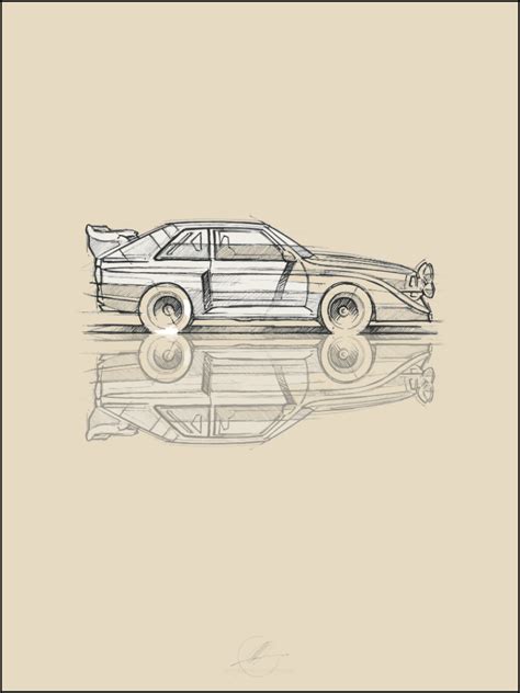 Audi Quattro S Side Sketch One Of Colors Carsplashart