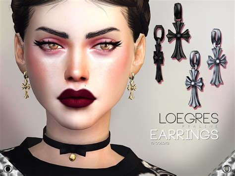 The Sims Resource Loegres Earrings