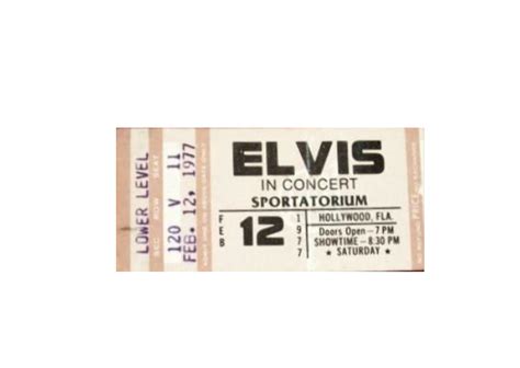 Pin on TICKETS DES CONCERTS ELVIS PRESLEY 1955 à 1977