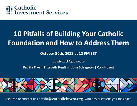 Principles in Focus: Ten Common Pitfalls of Building Your Catholic Foundation and How to Address ...