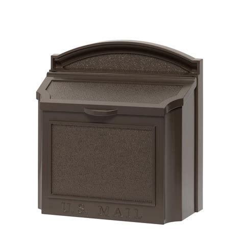 Whitehall Products French Bronze Wall Mailbox 16138 The Home Depot