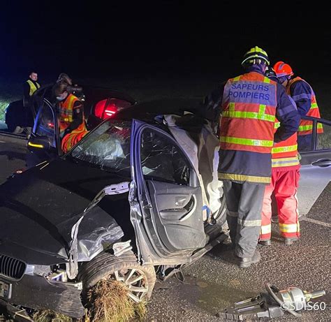 Terrible collision dans l Oise une victime coincée dans les tôles de