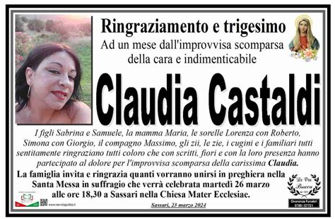 Funerali E Annunci Funebri A Olbia Claudia Castaldi Funer24