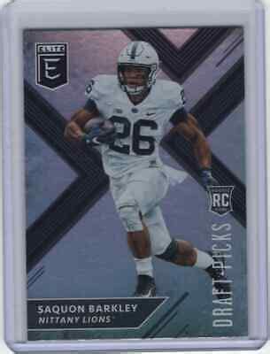 2018 Panini Elite Draft Picks Saquon Barkley Rookie 105 EBay