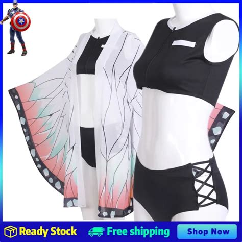 Anime Demon Slayer Cosplay Costume Demon Slayer Bikini Swimsuit Full