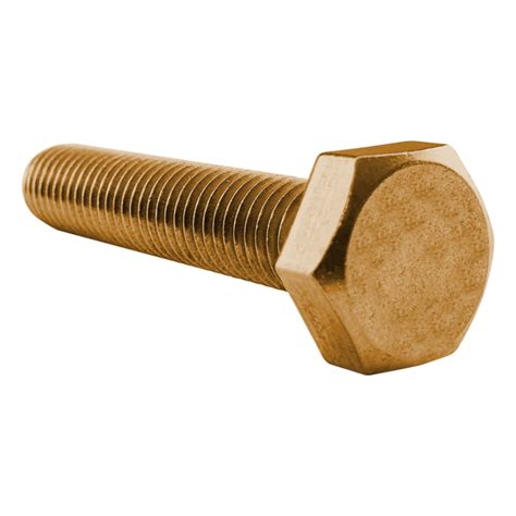 M5 X 50mm Solid Brass Hex Set Screw Fully Threaded Bolt Din 933