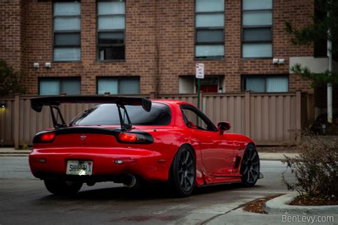 Tall Spoiler On Red FD Mazda RX 7 BenLevy