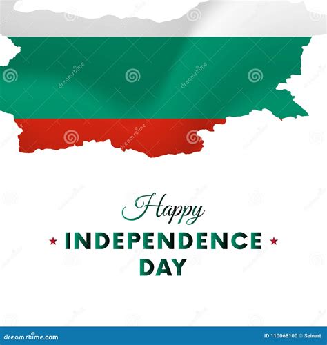 Banner Or Poster Of Bulgaria Independence Day Celebration Bulgaria Map